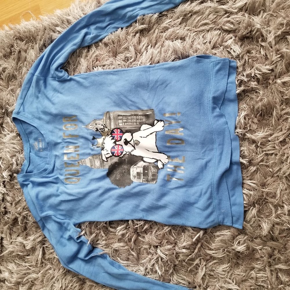 Blue Graphic Sweater